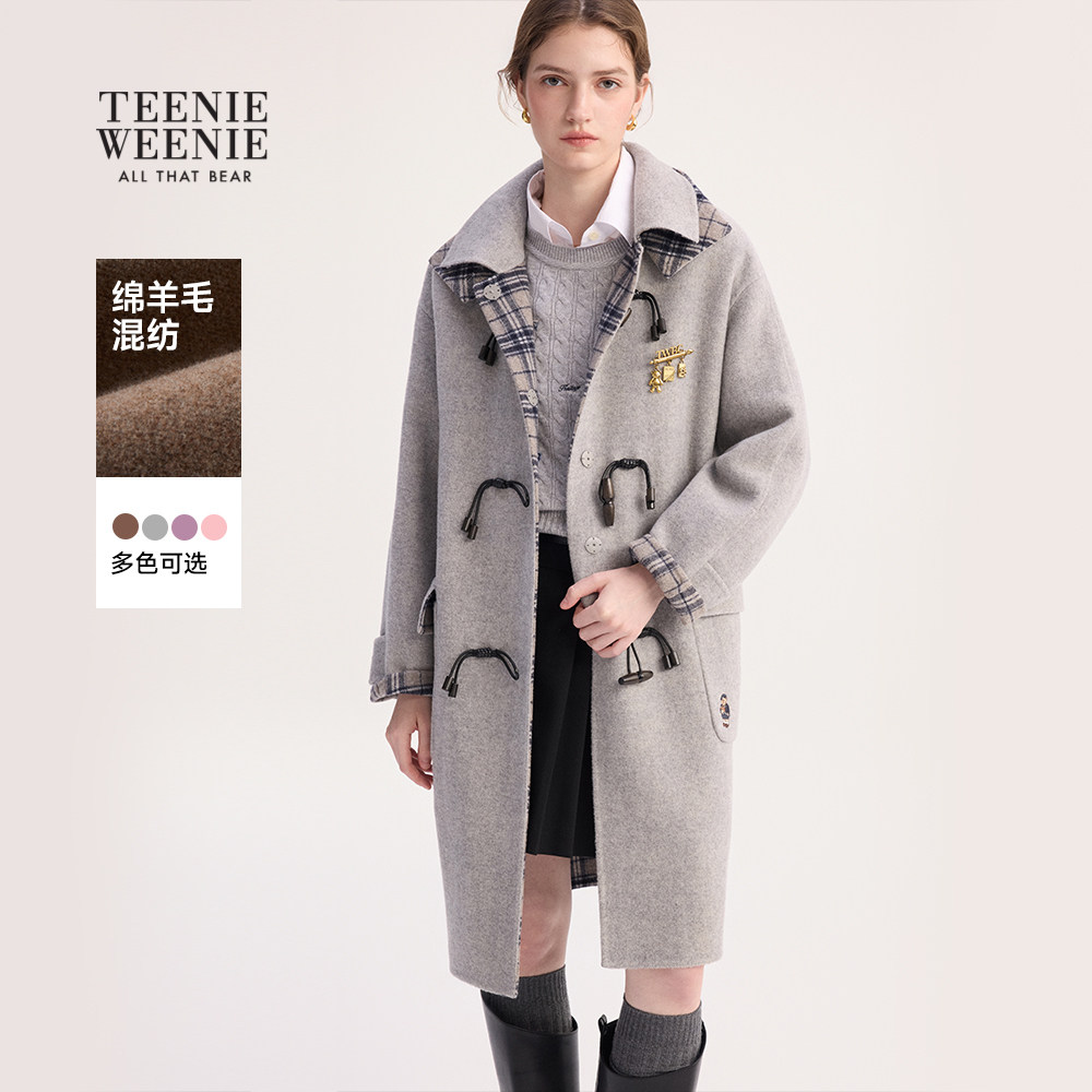 【初代千金牛角扣】TeenieWeenie小熊女冬季绵羊毛双面呢毛呢外套,女装/女士精品,毛呢外套,淘宝优惠券,粉丝福利购,淘宝优惠卷