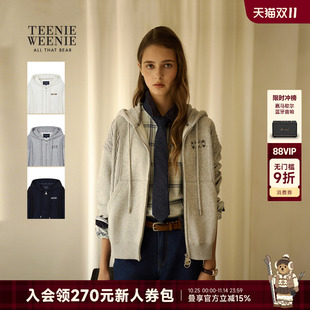 简约时尚 新款 休闲日常连帽外套 卫衣2025冬季 TeenieWeenie小熊女装