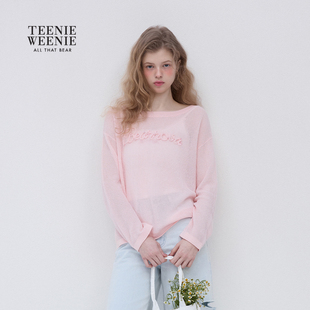 少女感宽松一字肩轻薄套头罩衫 新款 bearnova26夏季 TEENIEWEENIE