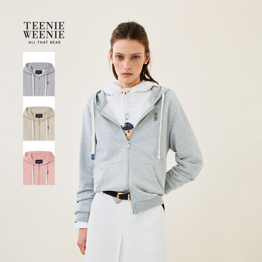 TeenieWeenie小熊女装卫衣26年春季新款宽松舒适休闲活力连帽开衫