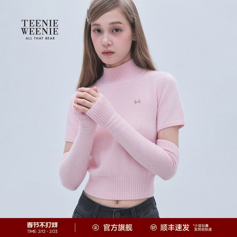 TEENIEWEENIE bearnova秋冬季休闲气质时尚舒适休闲宽松高领毛衣