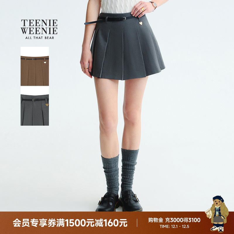 TeenieWeenie气质学院风百褶裙