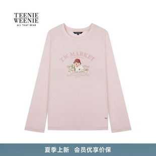 26夏季 宽松长袖 新款 休闲轻薄插肩袖 T恤 时尚 TeenieWeenie小熊女装