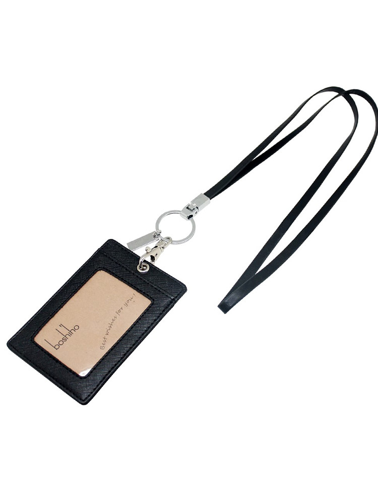 가죽 작업 태그 지퍼 동전 지갑 출입 통제 카드 가방 작업 ID 카드 학생 태그 가이드 노인 ID 카드 부드러운 가죽 끈