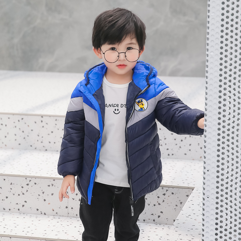 新款儿童羽绒棉服男童拼色中小童宝宝加厚汪汪队女童棉衣外套清仓
