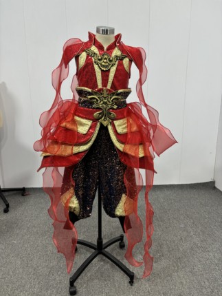 儿童演出服中国风男童女童表演服快乐阳光哪吒涅槃独唱出租定制