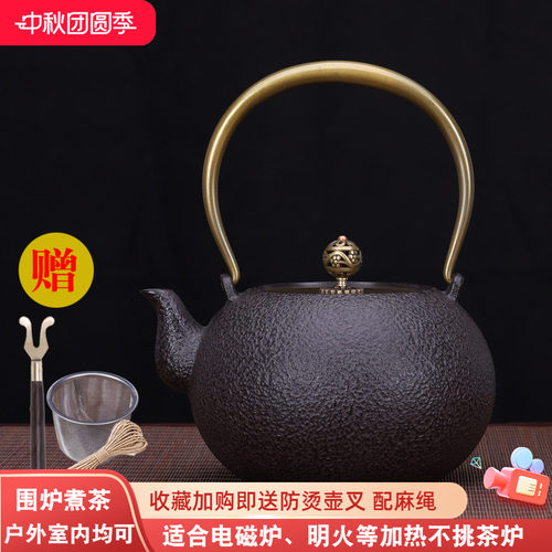 生铁壶功夫茶具家用煮茶器圆素壶
