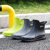 防水耐磨 短筒雨靴外穿潮流休闲厨房防滑钓鱼鞋 男2023新款 胶鞋 雨鞋