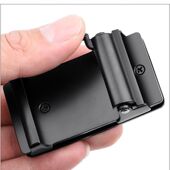 内穿式 腰带无齿扣3.5无孔无卡槽3.3cm 无牙自动皮带扣头平滑扣男裤