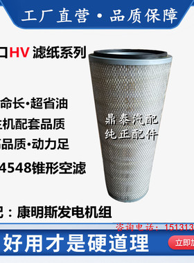 空气滤芯AF4548 适用柴油发电机组 船用发动机 大小头锥形过滤器