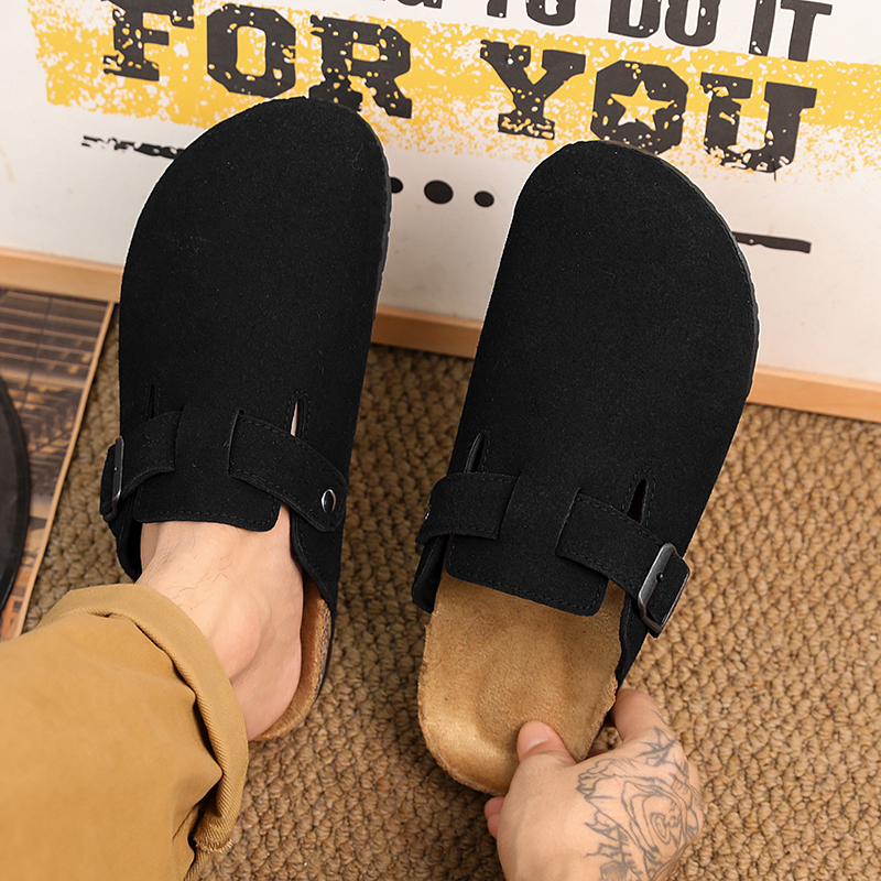 勃肯拖鞋男士夏季外穿懒人一脚蹬复古软木无后跟户外运动博肯凉鞋