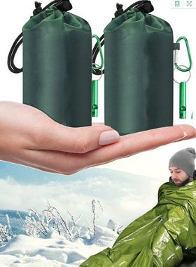 急救睡袋保温毯26微米橙色PE铝膜野营求生应急单人睡袋亚马逊爆款