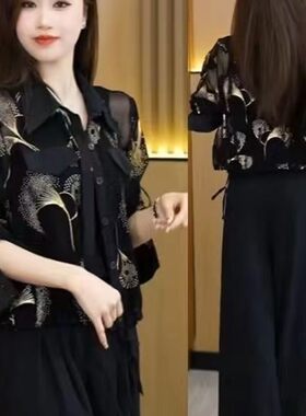2026年夏季时尚百搭新款显瘦中年妈妈短外套民族风女士碎花防晒衣