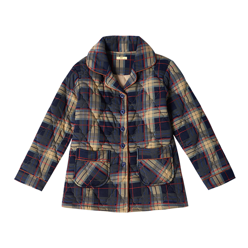 睡衣女秋冬加厚纯棉夹棉单件上衣