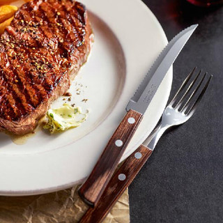 查蒙蒂纳巴西进口西餐餐具牛排刀叉2件套不锈钢木柄刀叉