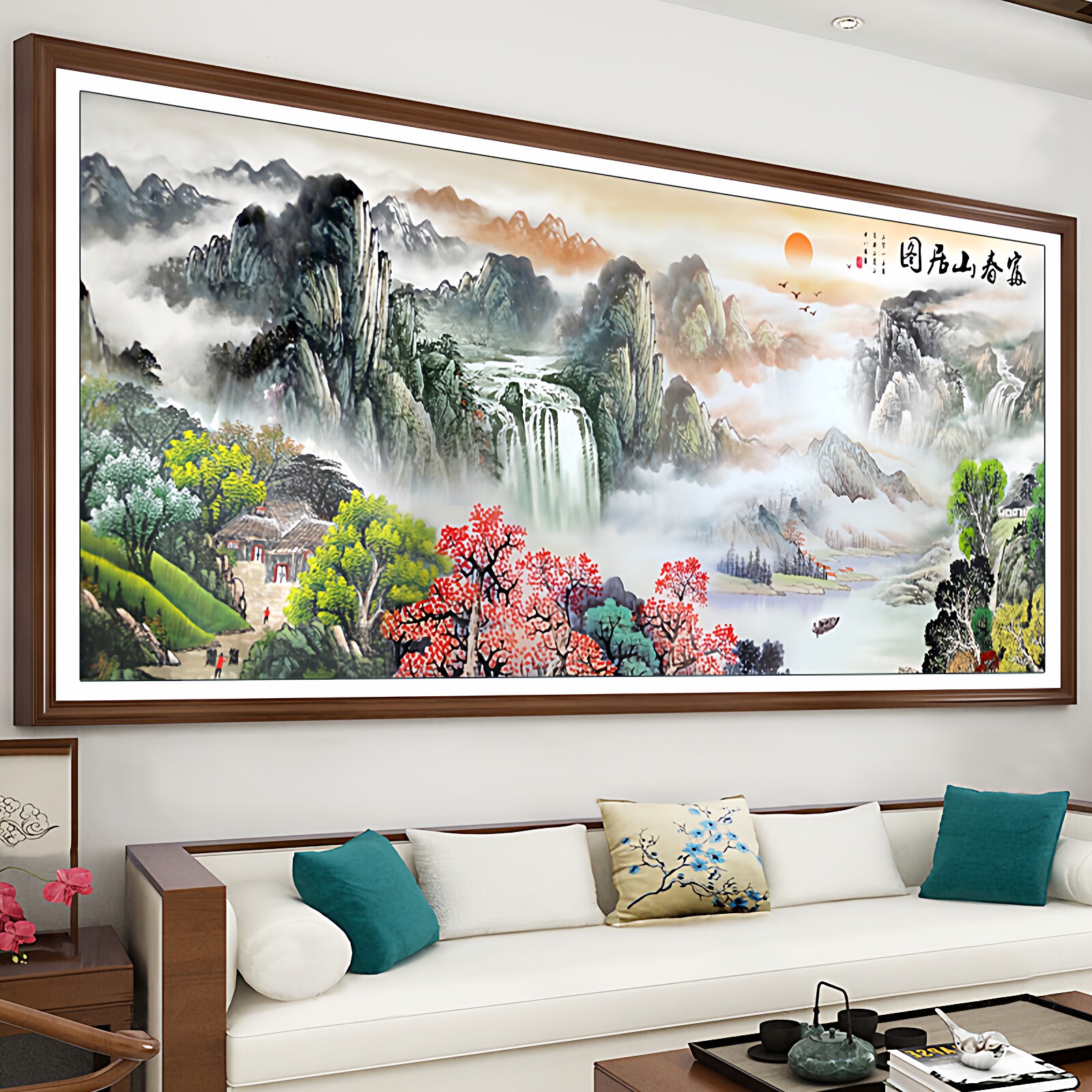 富春山居图客厅十字绣蒙娜丽莎图片