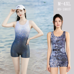 连体无袖 泳衣女款 平角游泳馆专用竞速游泳衣 高端轻奢大码 2026新款