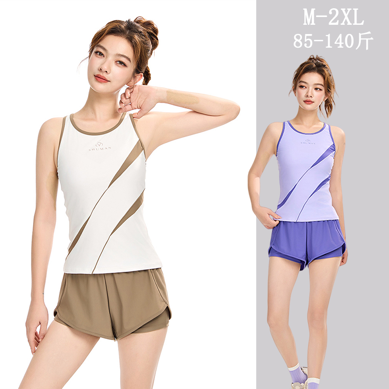 高端泳衣女款2025新款分体大码微胖女孩泡温泉绝美游泳衣韩版泳装