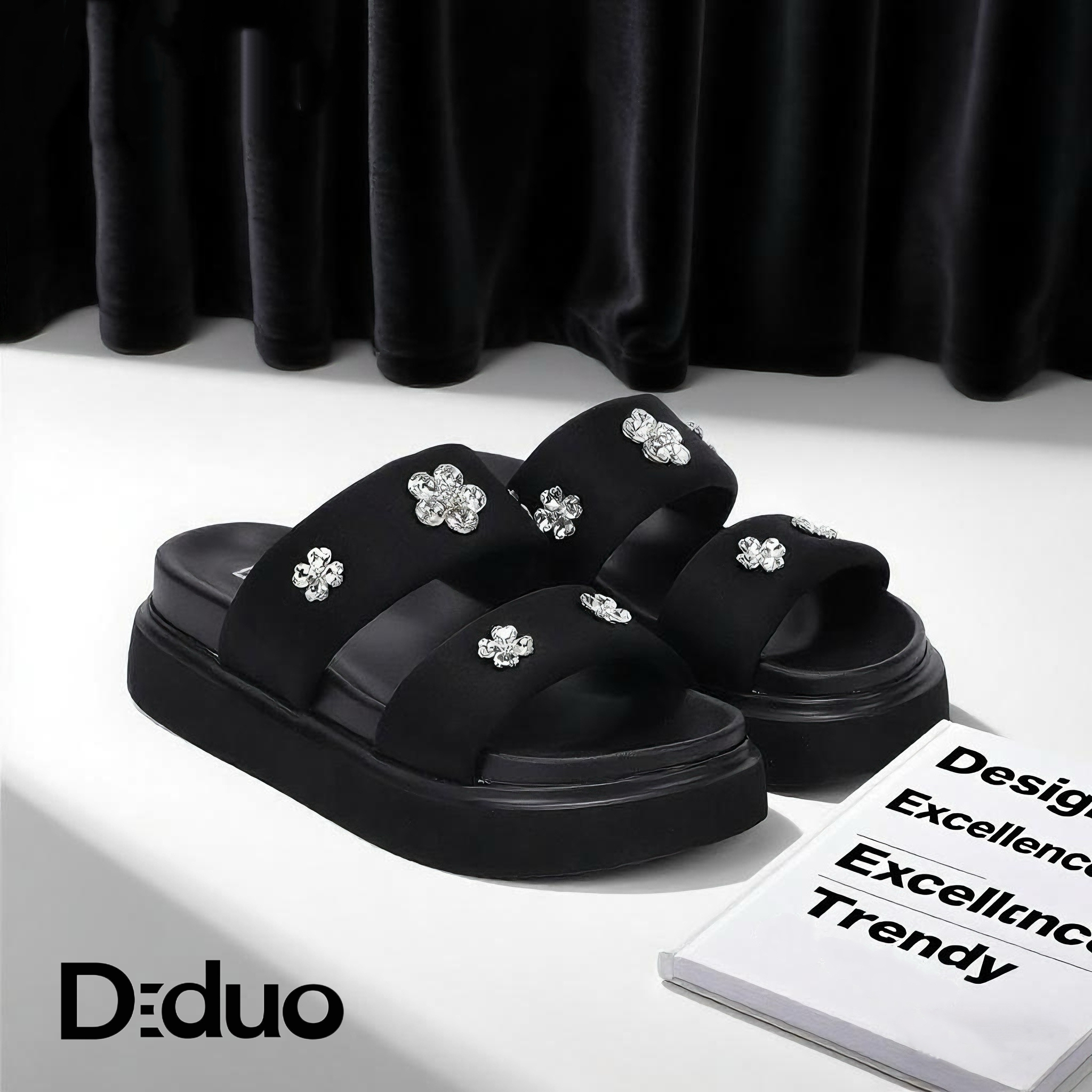 【新品】Diduo/迪朵2025春季新款凉鞋女百搭休闲女鞋时尚潮流