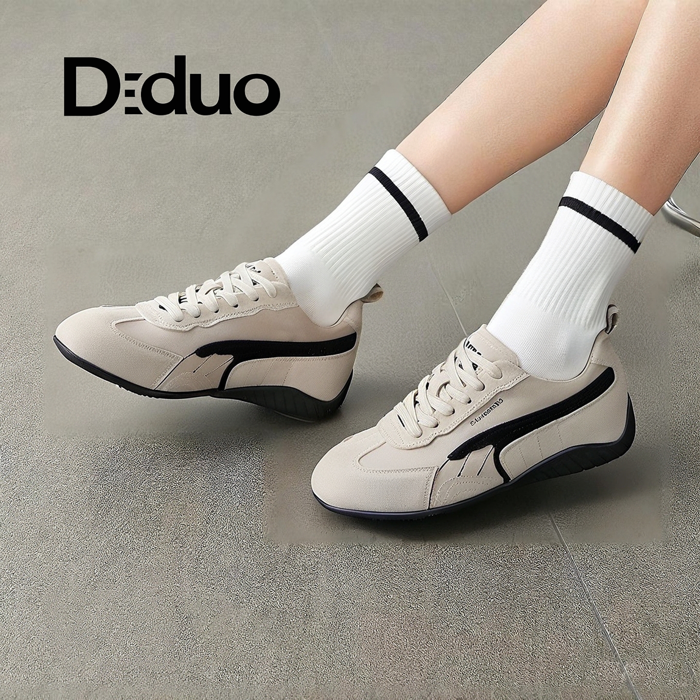 【新品】Diduo/迪朵2025秋季新款德训鞋女时尚潮流百搭休闲运动鞋