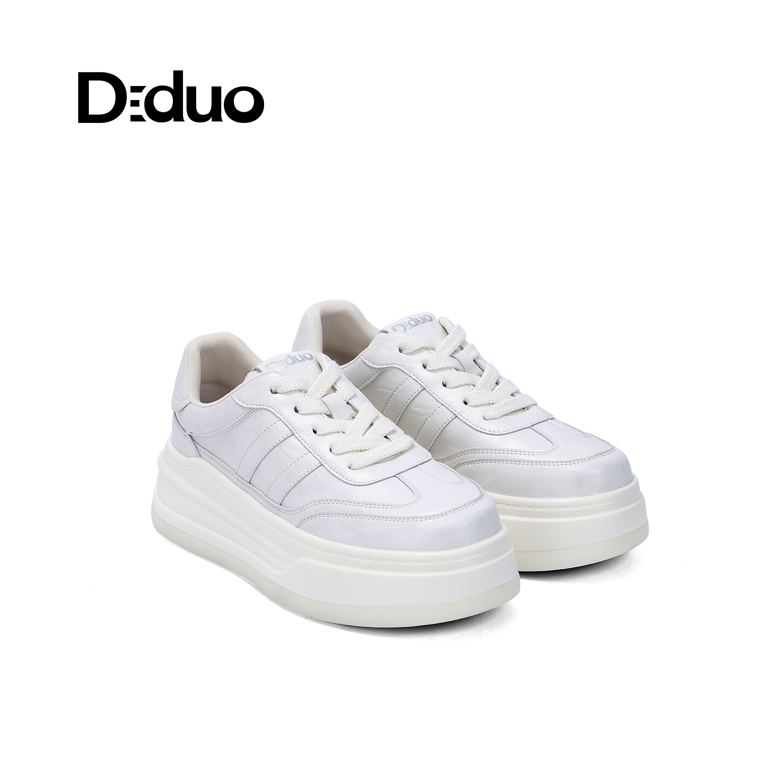 【新品】Diduo/迪朵2025春季厚底小白鞋女百搭休闲运动鞋女鞋