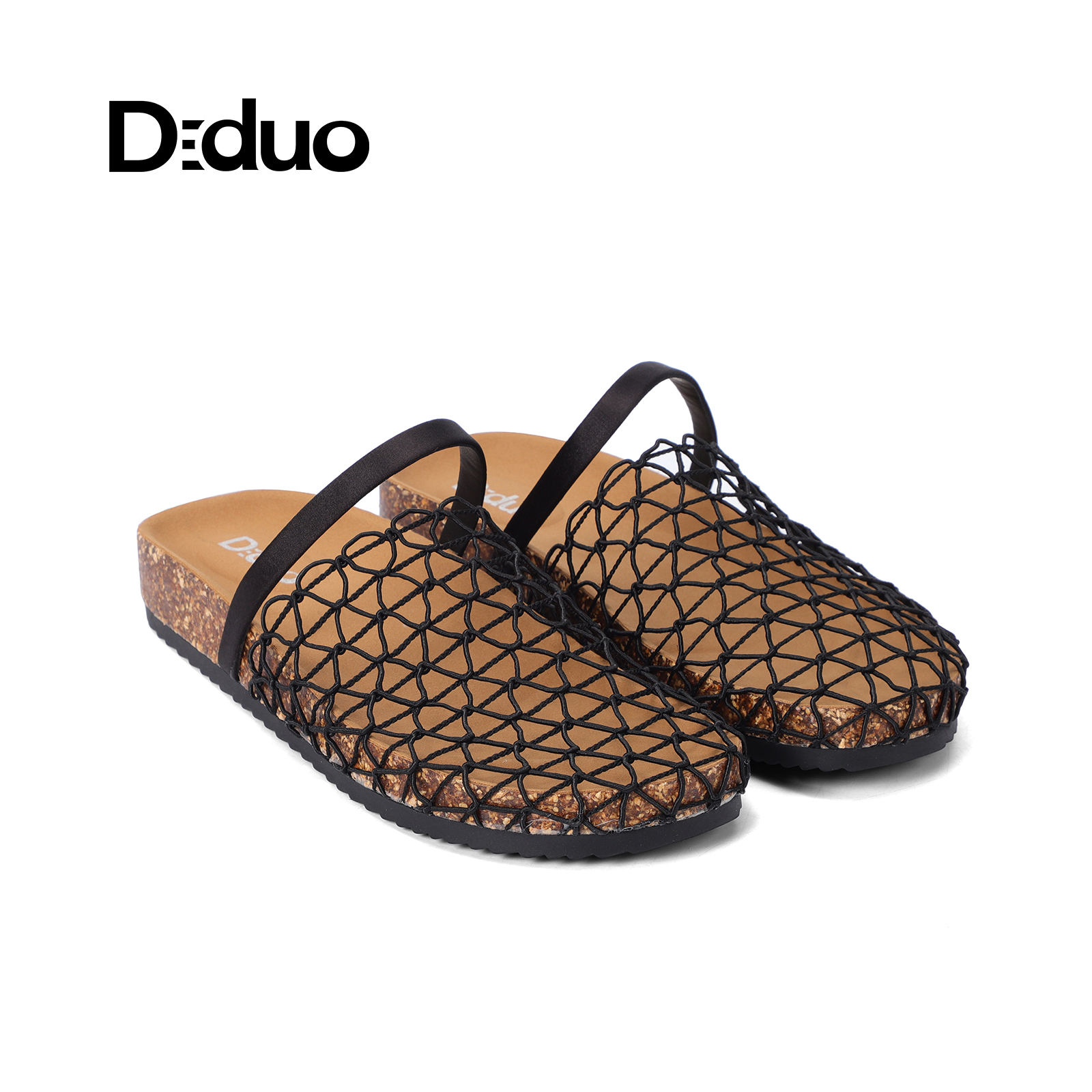 【新品】Diduo/迪朵2025夏季新款凉拖女时尚潮流百搭渔网编织