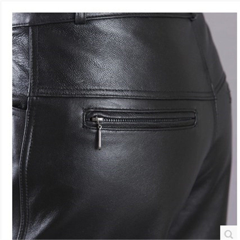 Pantalon cuir homme droit pour hiver - Ref 1491365 Image 5