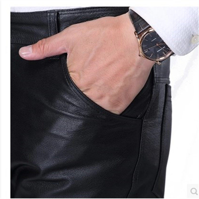 Pantalon cuir homme droit pour hiver - Ref 1491744 Image 3