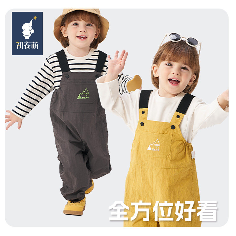 初衣萌男女童奶萌背带裤图片