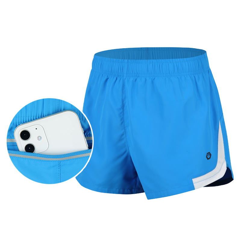 力为男跑步马拉松短裤可放手机