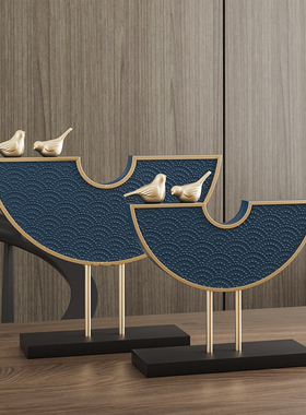 现代轻奢复古办公室样板房软装饰品创意家居好物红酒架高级感摆件