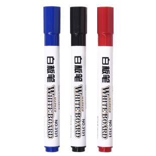 100支听雨轩白板笔可擦黑色水性笔易擦儿童无毒教师用红色蓝色画板专用笔大头记号笔速干粗头细头可擦除批发