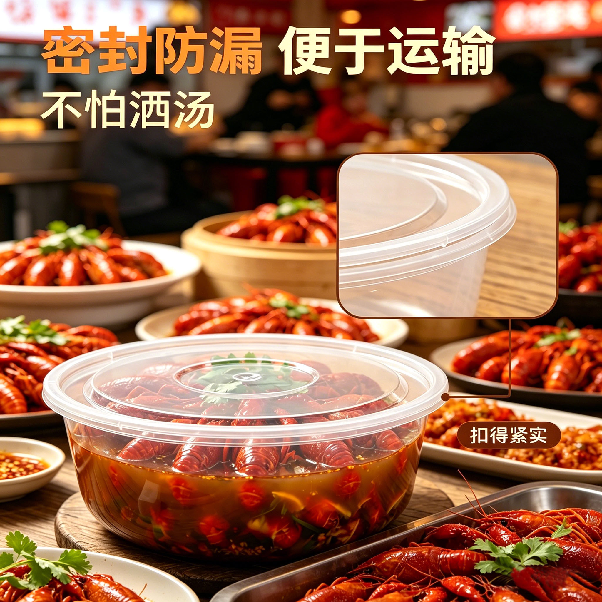 小龙虾打包盒外卖专用食品级超大