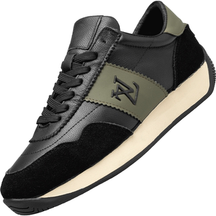 帕达索休闲男鞋真皮拼色阿甘鞋潮流百搭厚底增高男士运动鞋231135