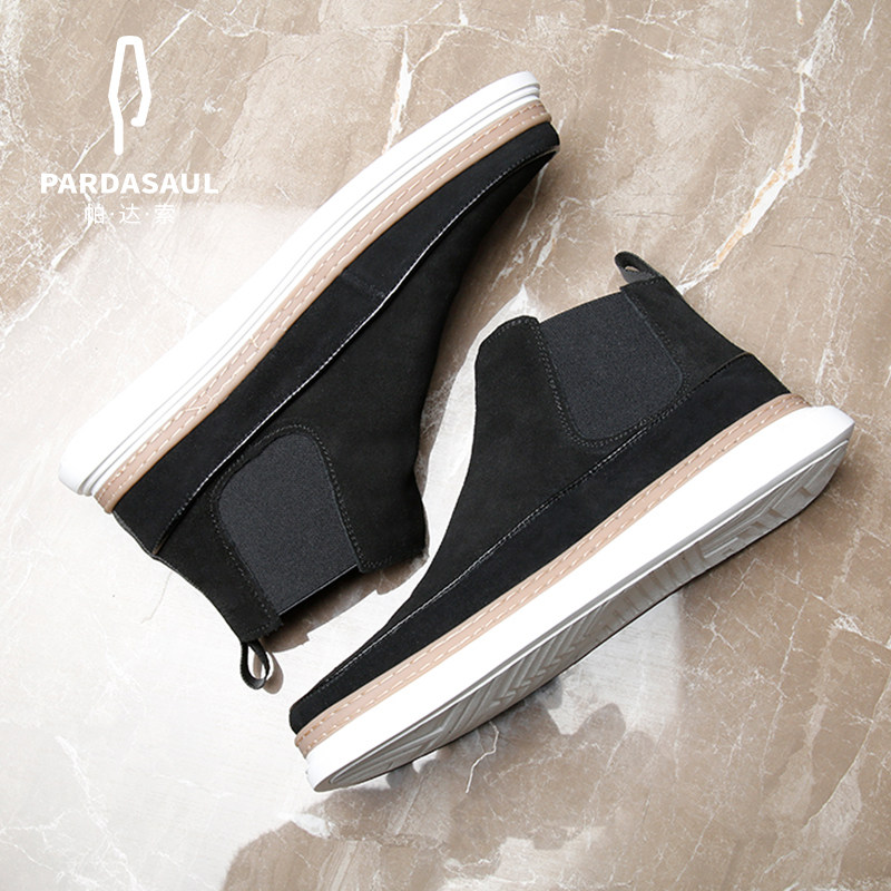 PADASSO WINTER NEW 2021 VELVET CHELSEA BOOTS MENS LEATHER ANKLE BOOTS BRITISH NUBUCK MARTIN BOOTS 211018