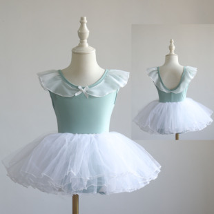 儿童舞蹈服女童公主风芭蕾舞练功服无袖网纱蓬蓬裙儿童舞蹈演出服