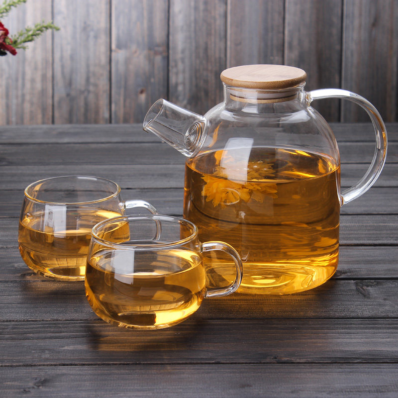 水趣大容量冷水壶玻璃耐热高温防爆凉水壶果汁凉茶壶家用水杯套装