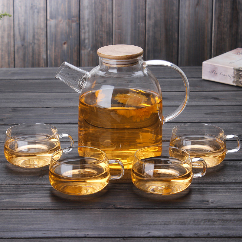 水趣大容量冷水壶玻璃耐热高温防爆凉水壶果汁凉茶壶家用水杯套装