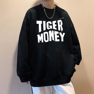 纯黑色重磅半高领男卫衣薄款春秋硬挺美式复古麂皮绒外套oversize