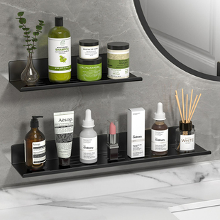厨房水龙头置物架洗漱台用品收纳浴室镜前搁板架洗手盆墙上免打孔