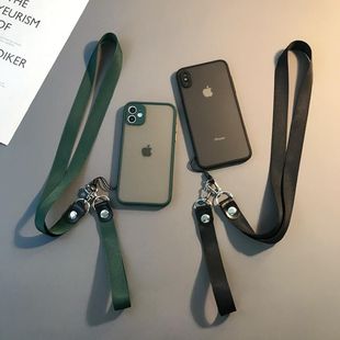 适用苹果17promax手机壳新款iphone16保护套15腕带全包防摔14简约13透明xs/xr磨砂12斜跨挂绳8plus个性情侣女