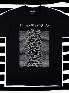 快乐分裂 joy division 后朋宽松纯棉男女 黑色T恤复古风日系tee