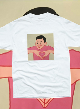 西班牙插画师joan cornella宽松oversize短袖男女情侣T恤纯棉tee