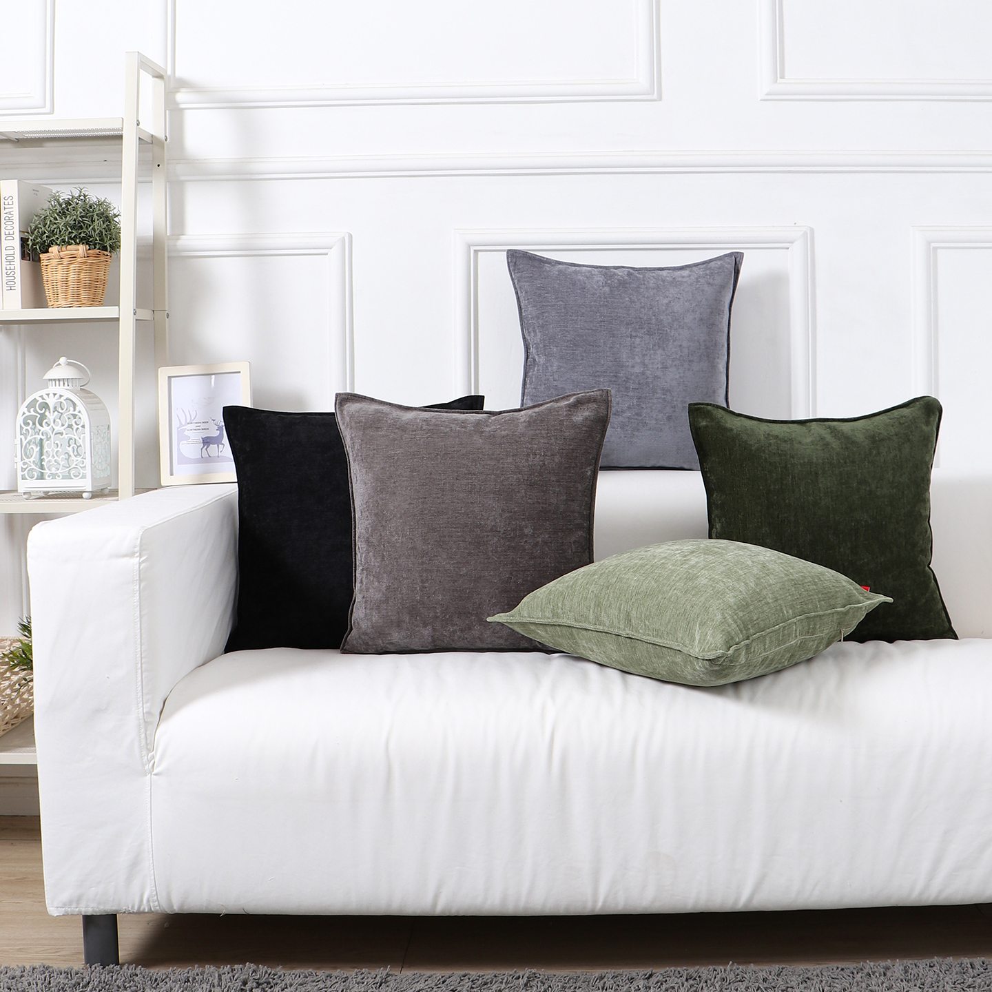 新款雪尼尔沙发抱枕靠垫靠枕护腰