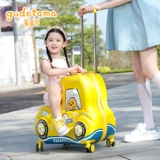 Универсальный детский чемодан с сидением подходит для мужчин и женщин для девочек, 24 дюймов, поворотные колеса