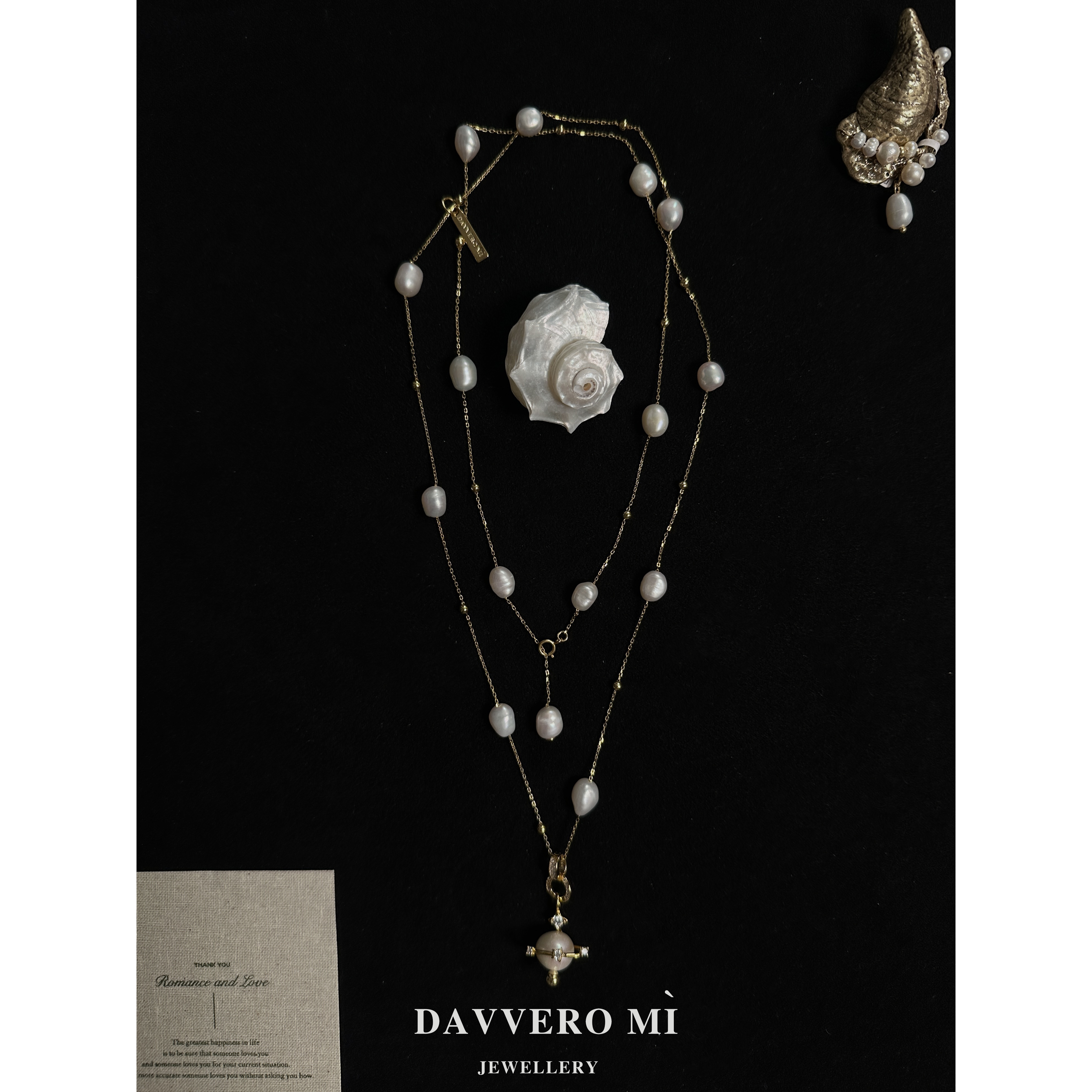 DM_JW  925银 星球 满天星天然淡水珍珠项链长款叠戴毛衣链 女