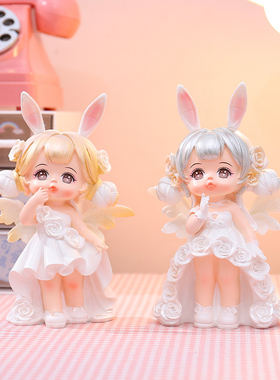 梦幻卡通白月星河安妮女孩摆件创意卧室装饰品可爱小众高级感礼品