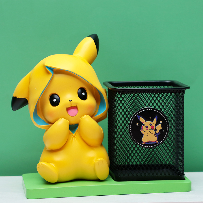 可爱卡通比卡丘树脂笔筒男孩桌面整理收纳筒同学朋友儿童生日礼物