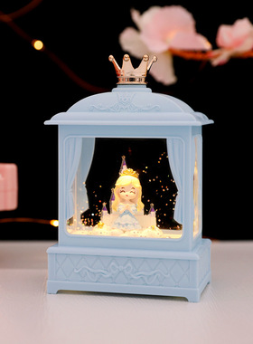 城堡公主水晶音乐八音盒小夜灯