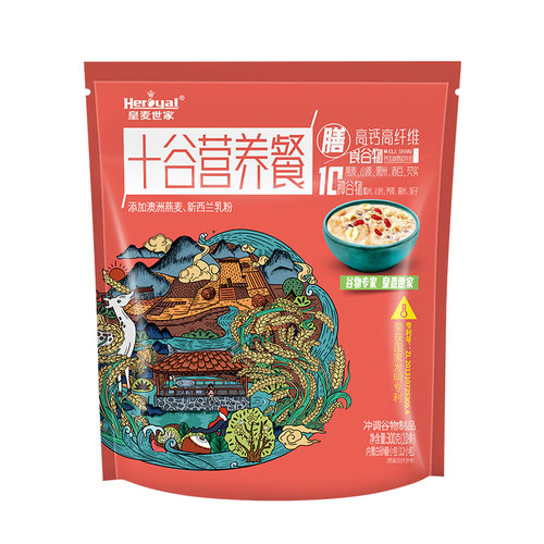 【清仓链接 满2件9折】皇麦世家燕麦片麸皮玉米片